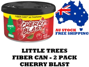 Little Trees Air Freshener Cherry Blast Fiber Can 2pk - Car Home Office - Picture 1 of 1