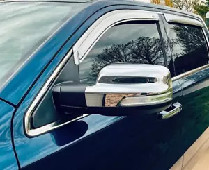 AVS Chrome Outside Mount Rain Guards Vent Visors for 2019-2025 Ram 1500 Crew - Picture 1 of 3