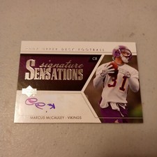 Marcus McCauley 2007 Upper Deck Signature Sensations Autograph Auto Vikings