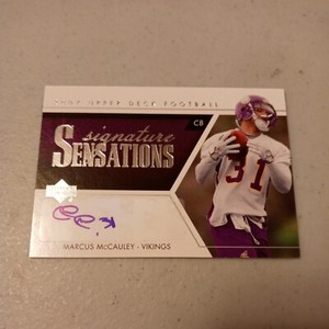 Marcus McCauley 2007 Upper Deck Signature Sensations Autograph Auto Vikings