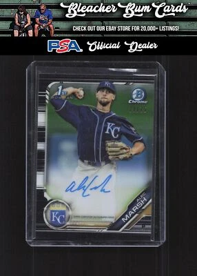 2019 Bowman Draft CDA-AMA Alec Marsh Chrome Draft Pick Black Refractor Auto #/75 - Image 1 of 2
