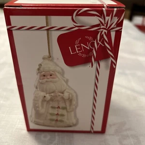 Lenox Holiday Cheer Santa Porcelain Ornament Gold New in Box Christmas - Picture 1 of 6