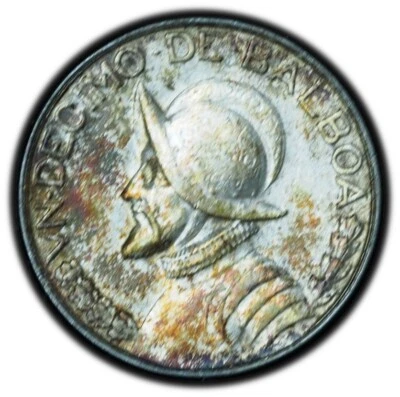 1947 Panama Decimo Balboa AU / UNC Toned - Image 1 of 3