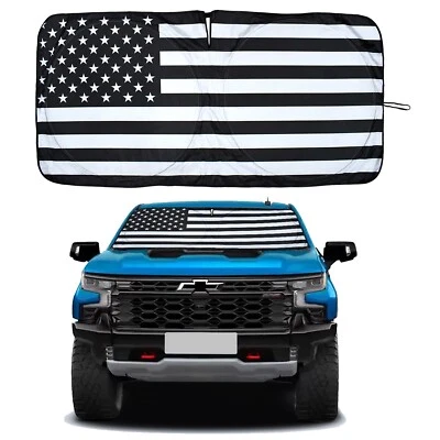 Para Chevrolet Accesorios Parabrisas Coche Parasol Parasol Bandera de Estados Unidos Cubierta Bloque UV Foto 1 de 4