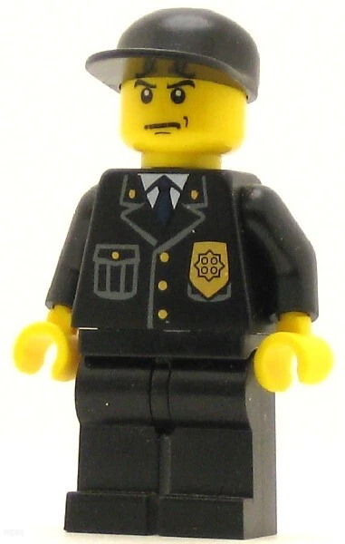 LEGO Town Minifigura Traje de Policía de la Ciudad con Corbata Azul (Genuino) Foto 1 de 1