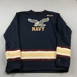 Navy Midshipmen Sweatshirt Mens Large Blue Eagle Champion Crewneck NCAA - Picture 1 of 9