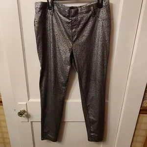 Faded Glory ladies size 16-18 leggings silver black pattern. K2 - Picture 1 of 5