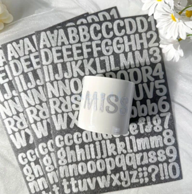 Glitter Letters Numbers Symbol Self Adhesive Stick On Diary Craft Decoration NEW - image 1 of 4