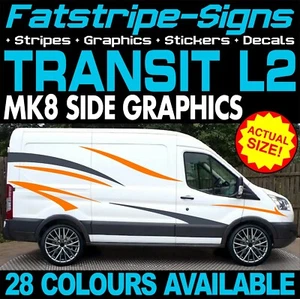 passend für Ford Transit MK8 L2 MWB GRAFIK AUFKLEBER STREIFEN CAMPER VAN WOHNMOBIL ST - Bild 1 von 2
