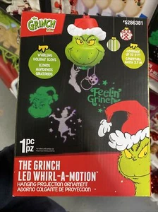 Gemmy The Grinch LED Whirl - A - Motion Projects Up To 9 FT - Picture 1 of 10