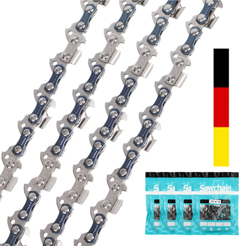 MARKENLOS 4x Sägekette 40cm / 1,3mm / 3/8" / 56 TG für Scheppach CSE 2200 Kettensäge