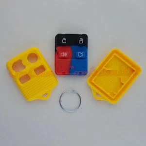 Estuche Vacío de Repuesto de Alarma Remota Vehículos Ford 4 Botones Amarillo Sin Llave - Imagen 1 de 4