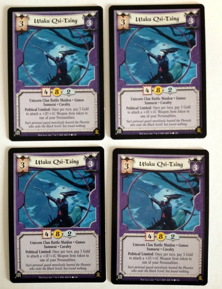 Utaku Qsi-Tsing (4) L5R Legend of the Five Rings CCG Winds of Change WoC - Image 1 of 1