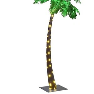 Tropical 5-Foot LED Palm Tree with Copper String Lights - Enhance Your Garden - Picture 1 of 6
