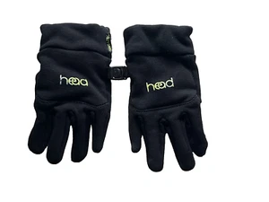 HEAD SENSATEC BLACK STRETCH WINTER GLOVES GIRLS BOY'S YOUTH CHILD SMALL 4 6 - Picture 1 of 3