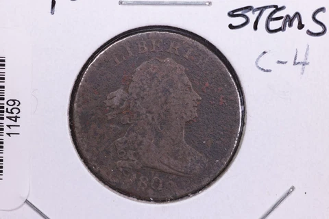 1805 Half Cent, With Stems, Circulated, Bold Details, Corroded, Store Sale#11459 Cover