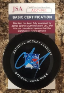 Chris Drury Signed Official NHL Game Puck w/ JSA COA #AQ74981 NY Rangers - Picture 1 of 2