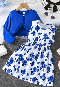 Festlich: Zauberhaftes Blumen Kleid mit Bolero, Gr.116/122, NEU - Bild 1 von 4