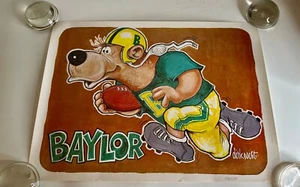 VTG Dirk West Sports Memorabilia Poster 19 x 14 Baylor Bears University Football - Picture 1 of 2