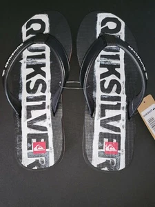 Quiksilver Herren Flip Flops Sandalen Beachwear schwarz Größe 10 neu mit Etikett  - Bild 1 von 8
