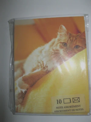 10  heartline  Note Cards CATS  Cute, Sweet, Blank inside w/envelopes NIP - Image 1 of 2
