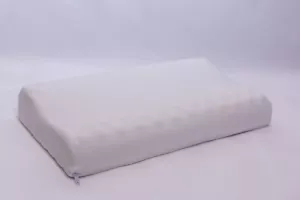 Almohada de contorno de flujo de aire de espuma viscoelástica con cubierta extraíble con cremallera táctil fría Reino Unido, - Imagen 1 de 2