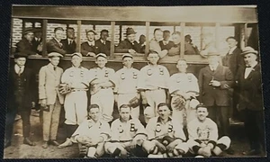 ANTIQUE - "C.B." - BASEBALL TEAM - REAL PHOTO - POSTCARD - ORIGINAL - Picture 1 of 2