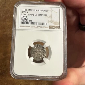 FRANCE, Bearn. Centulle, 1100-1300, Silver Denier, NGC XF 40 - Picture 1 of 7