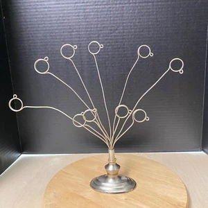 Vintage Two's Company Silber Metall Draht Baum 10 Bilder Notizkarten Halter - Bild 1 von 7