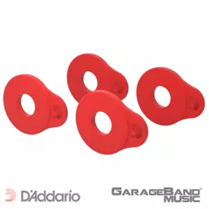 D'Addario PW-FLSB-04RD Flex Lock Strap Block, 4-Pack, Red - Picture 1 of 3