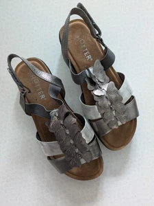 Sandalias Hotter SilverBronze Metallic Touch Cierre Talla 6 (39) Nuevas - Imagen 1 de 6