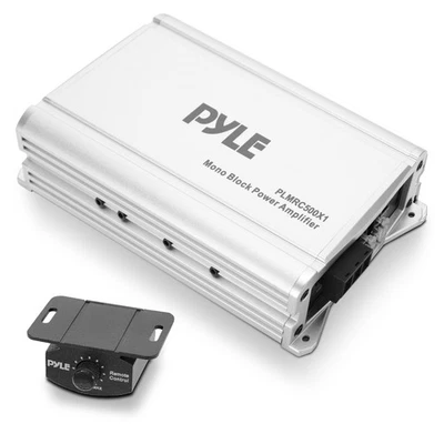Pyle Mono-Block Audio Amplifier System - Class D Compact Car Amp, Weather - Image 1 of 4