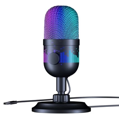 USB Microphone with LED for Professional Streaming and Gaming Clear Sound Mic - Image 1 of 4