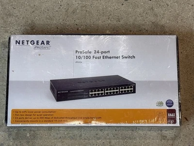 Netgear ProSafe JFS524 24-Port Fast Ethernet 10/100Mbps Network Switch - Sealed - Image 1 of 3