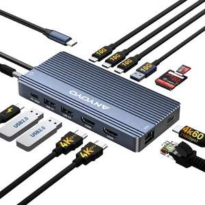 Acasis 14-in-1 USB-C Dock with 4K 60Hz HDMI & 100W PD Charging for Laptops - Picture 1 of 8