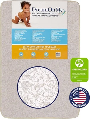 Dream on Me 25C-GR Pacote de Espuma para Bebê e Colchão Play Coleção Carina Espuma 3” - Imagem 1 de 4