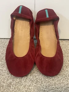 Tieks by Gavrieli Travel faltbarer roter Wildleder-Ballerinas Größe 9 - Bild 1 von 8