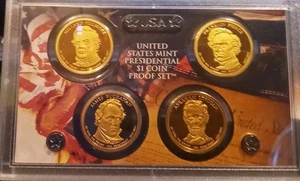 2010 S Abraham Lincoln President Proof Dollar 4 COIN SET 13th 16th Abe Fillmore+ - Picture 1 of 9