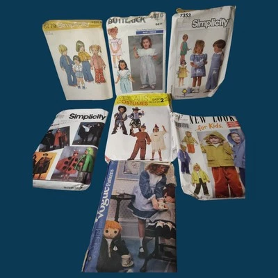 Vtg KIDS Sewing Patterns Lot Of 7 Simplicity Butterick McCalls SM SIZES - Image 1 of 4