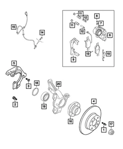 Genuine Mopar Suspension Knuckle Left 68263217AA - Picture 1 of 5