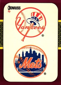 1987 Donruss Opening Day #272 Yankees and Mets Logos/Checklists - Picture 1 of 2