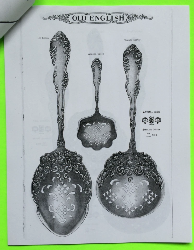 Фотокопия полотенце старый английский серебро столовые приборы каталог 32 страницы c. 1911 - Изображение 1 из 4