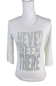 T-shirt donna Zara Collection grande "Mai stato lì" made in Portugal CE - Foto 1 di 7