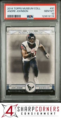 2014 TOPPS MUSEUM COLLECTION #91 ANDRE JOHNSON HOF POP 1 PSA 10 - Image 1 of 3