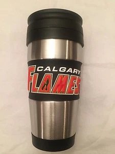 Calgary Flames NEW Stainless Steel Travel Tumbler w/ 3D Logo Wrap 15 oz. Drink - Picture 1 of 3