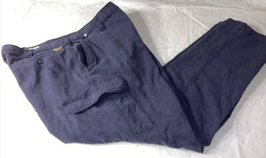 Carhartt FR FLAME RESISTANT 344-20 size 38X30 Navy Blue Cargo work Pants VG J177 - Picture 1 of 16