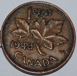 Canada 1943 1 Cent Copper One Canadian Penny Nice Coin - Picture 1 of 1