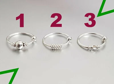 925 Silber Nasenpiercing Vergoldet Nasenring Nasenstecker Stecker Piercing Ring  - Bild 1 von 4