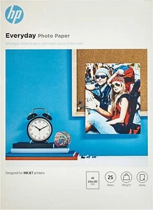 HP Q5451A Fotopapier glänzend Everyday Glossy Standard 200g/m² A4 25 Blatt weiß - Bild 1 von 1