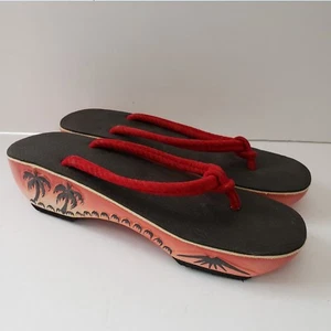 Sandali perizoma Kloms da donna 5-6N giapponesi asiatici con plateau nodo tropicale fetish NUOVI - Foto 1 di 7